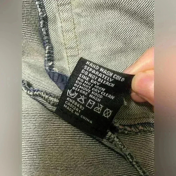 Sugarfly Hooded Denim Jacket Size XS - Picture 5 of 8